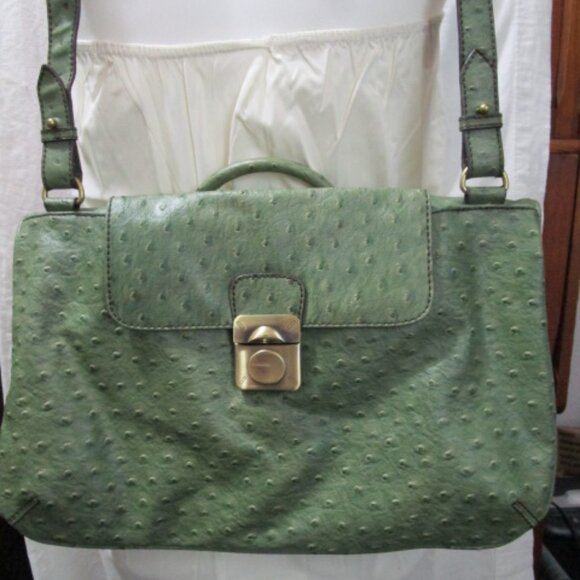VINTAGE THE LIMITED Large Faux Ostrich Leather Handbag - Picture 2 of 13